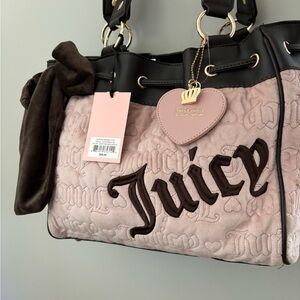 Juicy Couture Pink Vintage Dreams Daydreamer Bag Tote Purse Chocolate Blush Y2K
